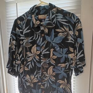 Havana Jack Cafe Hawaiian Flower Mens Shirt Size Large